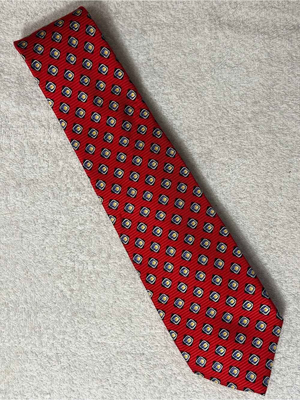 VTG Robert Talbott Nordstrom Geometric Medallion Silk Tie Luxury Handcrafted